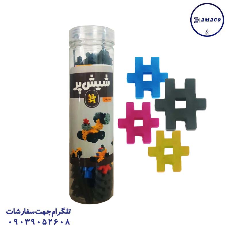 عکس بازی فکری شیش پر استوانه ای مشکی هوپا