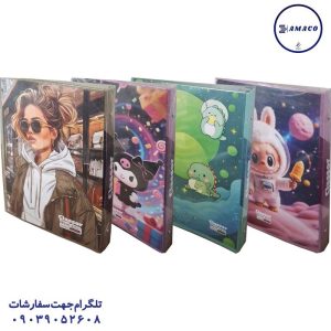عکس دفتر کلاسوری کلاسور 100 قفل پلاستیک نت لاین/آوان