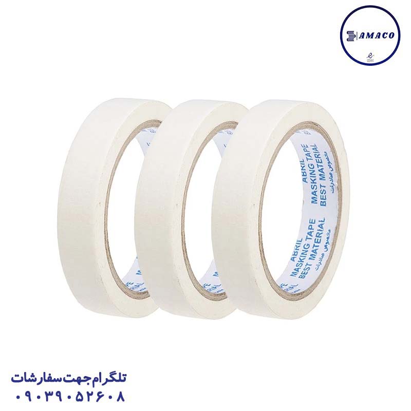 عکس چسب نواری چسب کاغذی باریک 30 یارد آبریل