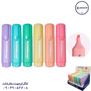عکس نوشت افزار ماژیک فسفری پاستلی کد 240 (576*36) کرونا