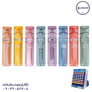 عکس نوشت افزار ماژیک فسفری اکلیلی استند 48 عددی کد 250 کرونا