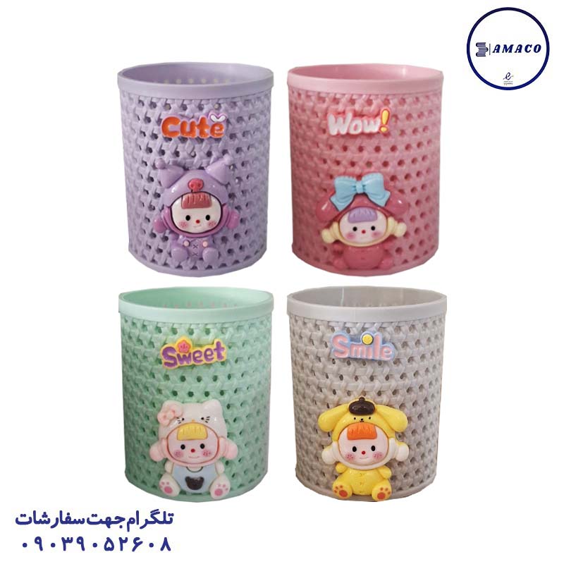 عکس قلک و جاقلمی جا قلمی پلاستیکی فانتزی استیکر دار کد 8890