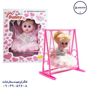 عکس اسباب بازی های دخترانه عروسک موزیکال تاب سوار جعبه ای سانی