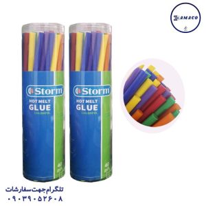 عکس چسب حرارتی چسب حرارتی رنگی باریک استوانه کد 220320 استورم