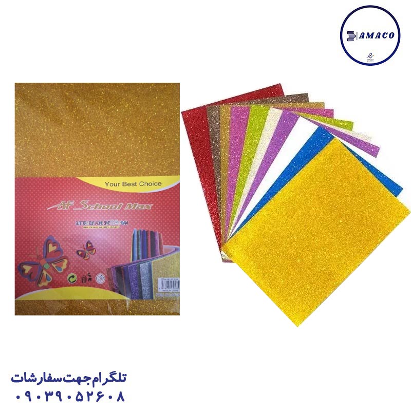 عکس لوازم هنری فوم اکلیلی چسبی 10 عددی A4 کد 3500 اسکول مکس