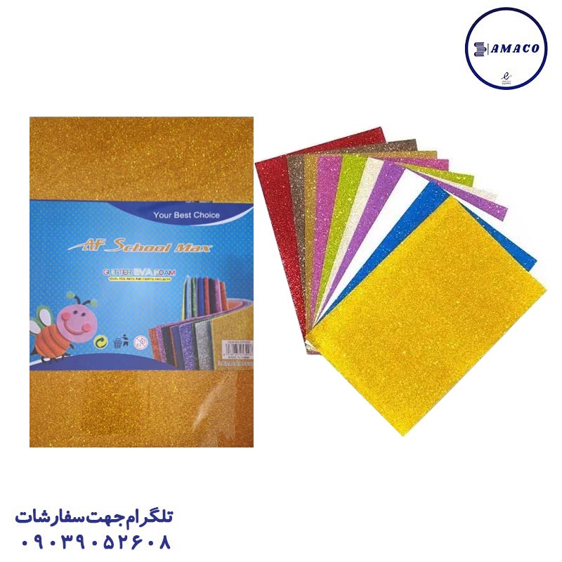 عکس لوازم هنری فوم اکلیلی 10 عددی A4  کد 3300 اسکول مکس