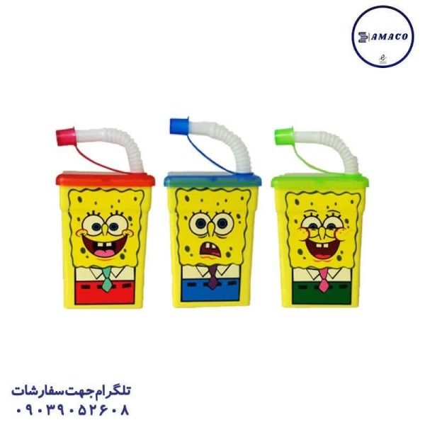 عکس ظرف غذا قمقمه لیوان لیوان کتابی بابی اسفنجی نی دار سرحد