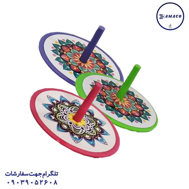 عکس اسباب بازی های عمومی فرفره پلاستیکی طرح ماندلا بسته 50 عددی شایان
