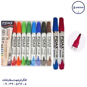 عکس نوشت افزار ماژیک وایت برد 10 رنگ طلقی کد 1210 پیداکس