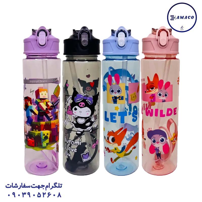 عکس لوازم مهدکودک ** قمقمه عروسکی شفاف lets go کد 8010