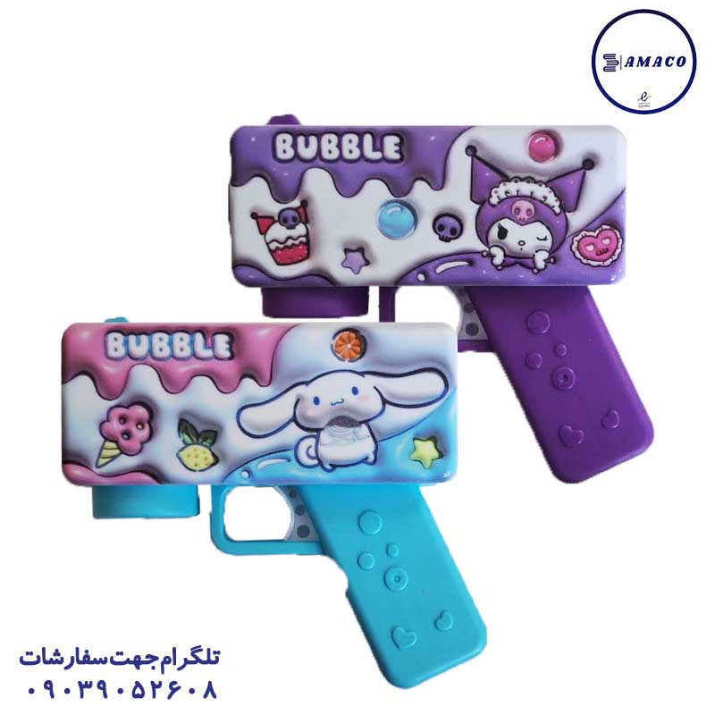 خرید تفنگ حباب ساز طرح کرومی و کیتی کد 673 عکس اسباب بازی های عمومی تفنگ حباب ساز طرح کرومی و کیتی کد 673