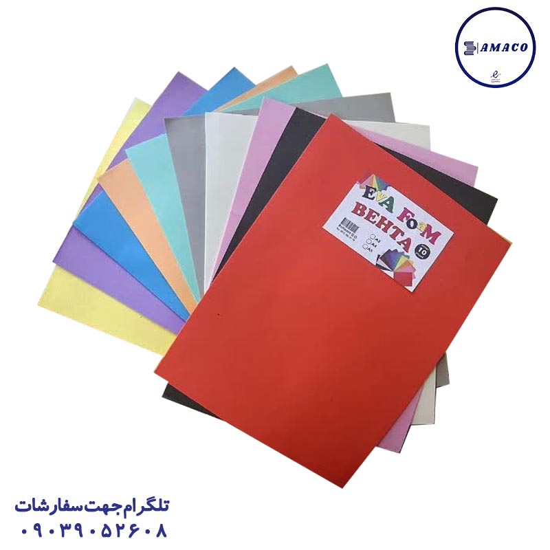 عکس لوازم هنری فوم ساده 10 رنگ A3 بهتا