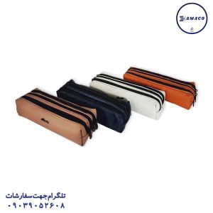 عکس جامدادی فانتزی جامدادی 3 زیپ چرم تکرنگ و فانتزی (150)