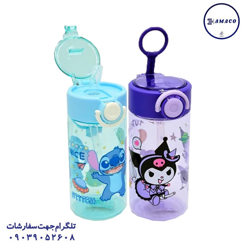 عکس ظرف غذا قمقمه لیوان قمقمه 500 میل فانتزی نی دار کد 5010