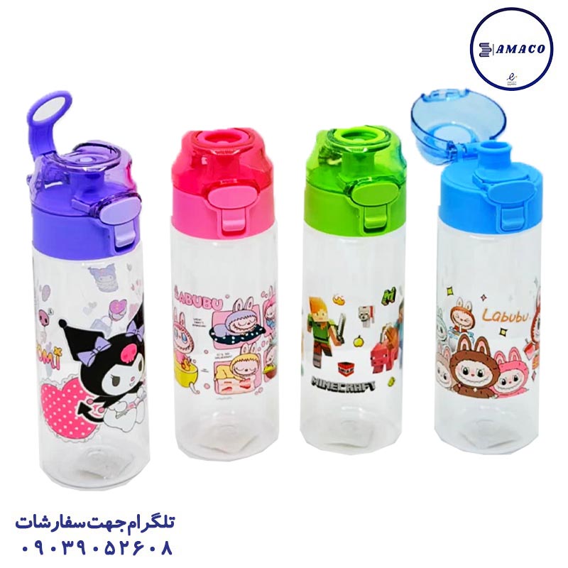 عکس ظرف غذا قمقمه لیوان قمقمه 600 میل فانتزی نی دار کد 3910