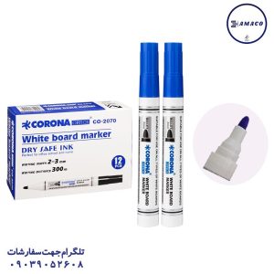 عکس ماژیک ماژیک وایت برد تکرنگ آبی کد 2070 کرونا