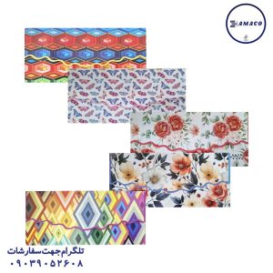 عکس ساک و جعبه پاکت پول ساده طرحدار گلاسه ارزان (150)