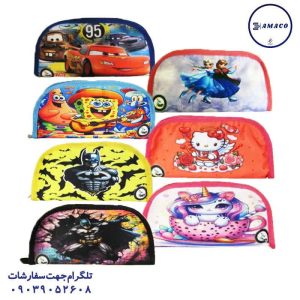عکس جامدادی فانتزی کیف لقمه طرح دار کد 6011