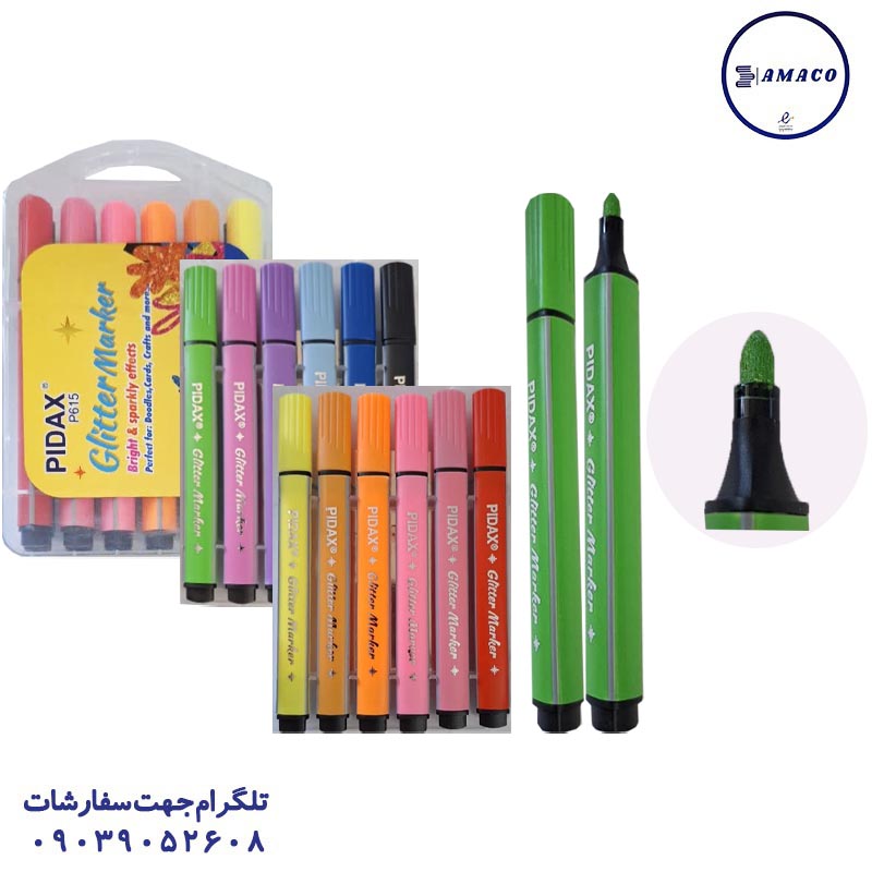 عکس ماژیک ماژیک اکرولیک 12 رنگ اکلیلی کد 615 پیداکس