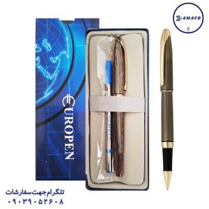 عکس روان نویس روان نویس رینگ مشکی راه راه طلایی RP یوروپن