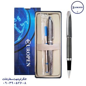 عکس روان نویس روان نویس رینگ راه راه نقره ای RP یوروپن