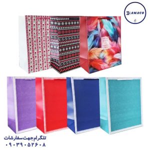 عکس ساک و جعبه ساک کادویی سایز 3 عمودی کف پهن 19*24 شاپرک