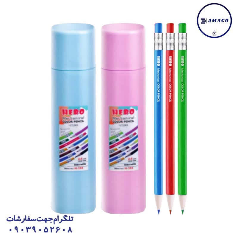 عکس مدادرنگی مداد رنگی اتودی 12 استوانه کد 133 هرو