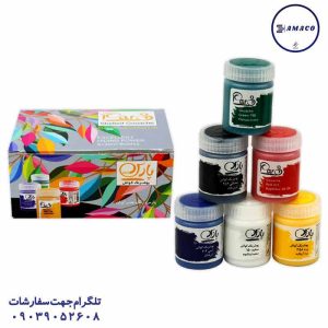 عکس لوازم مهدکودک گواش 6 عددی رنگ جور پارس