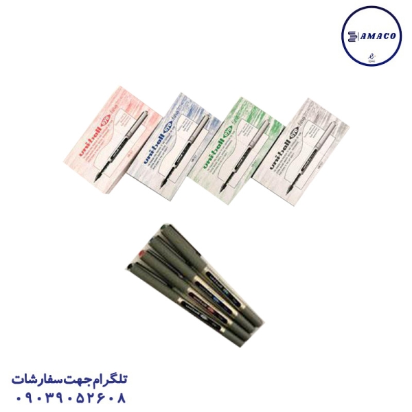 عکس نوشت افزار روان نویس چشمی یونی بال