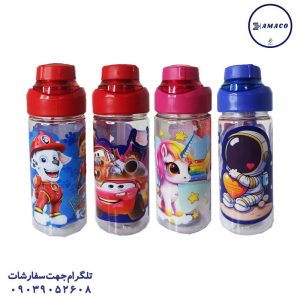 عکس لوازم مهدکودک قمقمه نی دار550 میل فانتزی پلاتینیوم