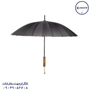 عکس اسباب بازی چتر 16 سیم مردانه دسته عصایی مشکی