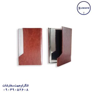 عکس ملزومات اداری جا کارتی چرم و فلز