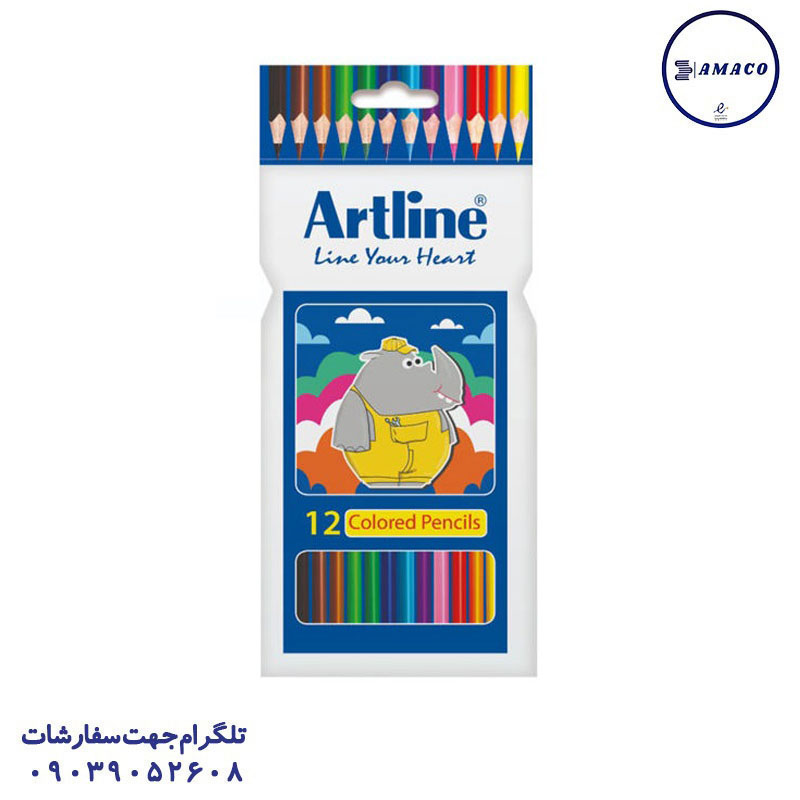 خرید مداد رنگی 12 مقوا آرت لاین عکس نوشت افزار مداد رنگی 12 مقوا آرت لاین