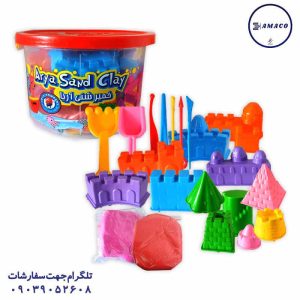عکس لوازم مهدکودک خمیر شنی 1کیلویی با ابزار 1080 آریا