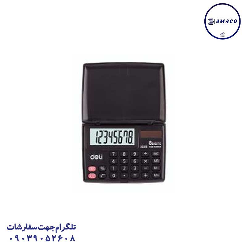 خرید ماشین حساب 8 رقم درب دار کد 39218 دلی عکس ماشین حساب ماشین حساب 8 رقم درب دار کد 39218 دلی