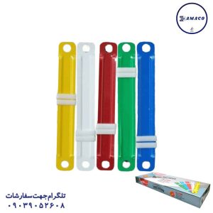 عکس ملزومات اداری فنر پوشه رنگی پلاستیکی دی ال