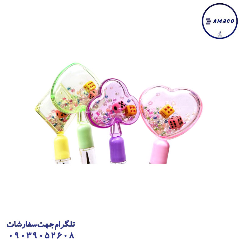 خرید مداد فشنگی قلبی 9939 عکس اتود و خودکار فانتزی مداد فشنگی قلبی 9939