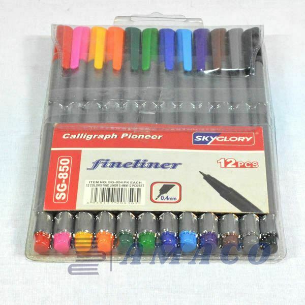 عکس نوشت افزار روان نویس نوک نمدی 12 عددی12 اسکای