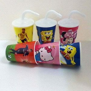 عکس لوازم مهدکودک لیوان مخروطی نی دار فانتزی