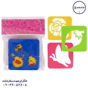 عکس لوازم ریاضی شابلون حیوانات/گل و میوه صریر