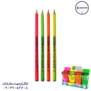 عکس نوشت افزار مداد مشکی فلورسنت آریا