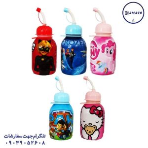 عکس لوازم مهدکودک لیوان گرد درب دار نی دار فانتزی