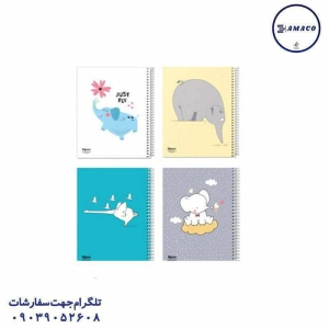 عکس دفتر منگنه ای دفتر فیلی 40 برگ کد 253 (50) الیپون