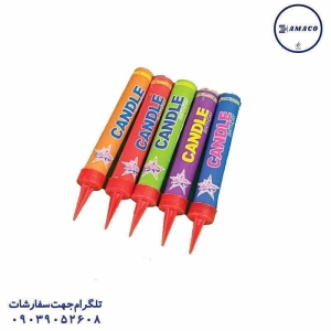 عکس نورافشان آبشار روی کیک 5 عددی 10 سانت تولد