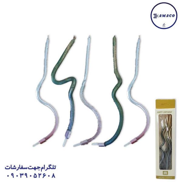 عکس لوازم جشن شمع پیچ 20 سانت تولد