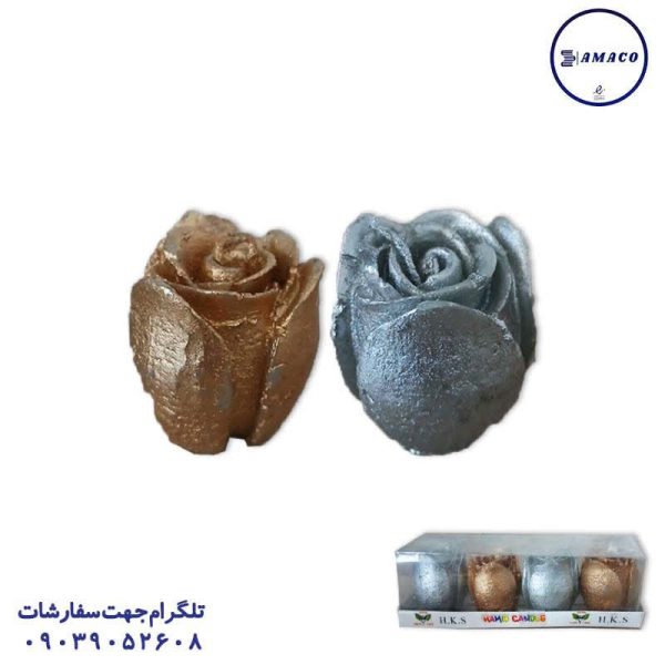 عکس لوازم جشن شمع گل لاله 4 عددی رنگی تولد