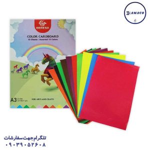 عکس کاغذو مقوا و فوم مقوا 10 رنگ A3 برسا