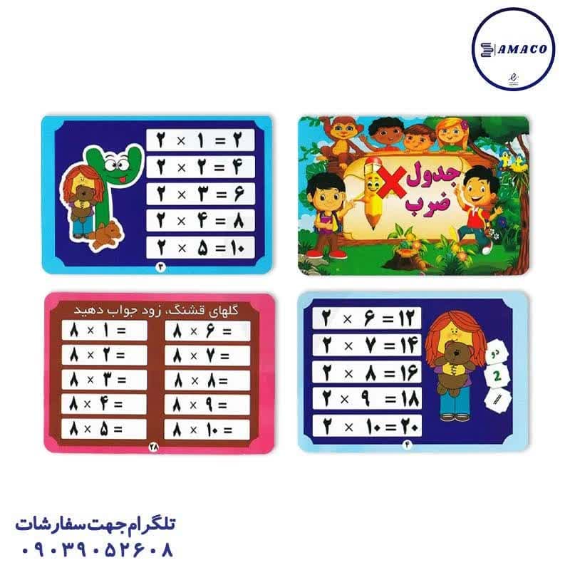 خرید دفترچه آموزش جدول ضرب کوچک عکس لوازم کمک آموزشی دفترچه آموزش جدول ضرب کوچک