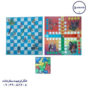 عکس اسباب بازی های عمومی منچ و مارپله چوبی بزرگ #