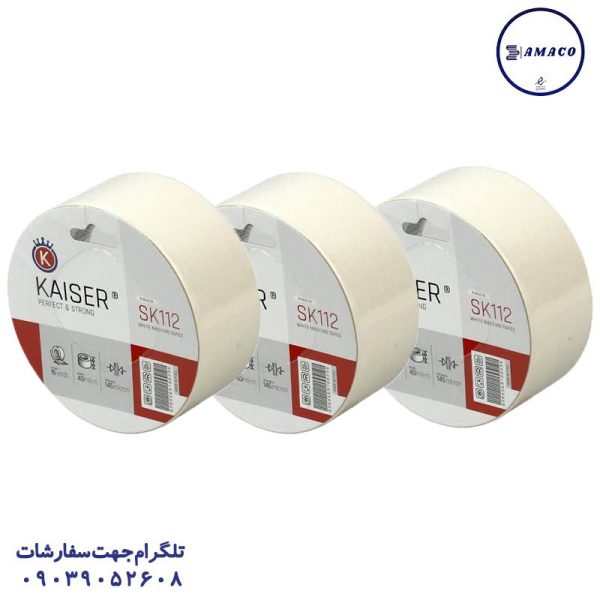 عکس انواع چسب چسب کاغذی 4 سانت 16 یارد کد 112 کایزر